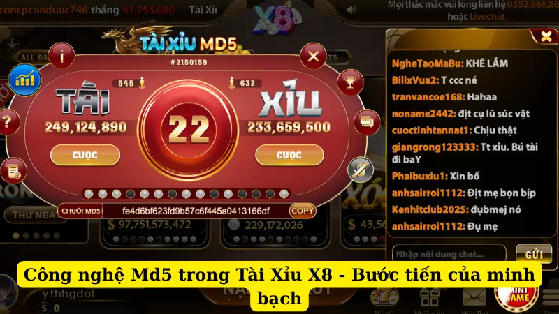 Công nghệ Md5 trong Tài Xỉu X8 - Bước tiến của minh bạch